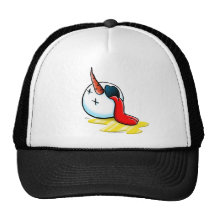 Snowman head in blood trucker hats