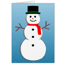 Snowman Holiday Greeting Card