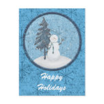 Snowman Holiday Postcard