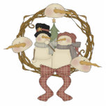 Snowman Husband and Wife Ornament photo sculptures