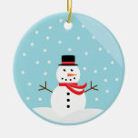 Snowman In A Snowglobe Ornament