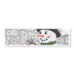 Snowman in a Snowstorm Bumper Sticker