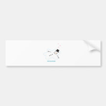 Snowman in Love Bumper Stickers