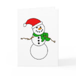 Snowman in Santa Hat cards