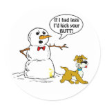 Snowman Joke stickers
