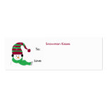 Snowman Kisses - Gift Tag business cards