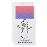 Snowman, Let it snow, Holiday photo cards