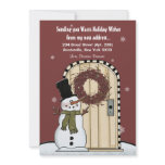 Snowman Moving Announcement invitations