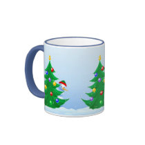 Snowman Peeking Mugs
