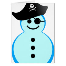 snowman pirate. card