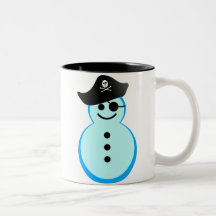 snowman pirate. coffee mugs