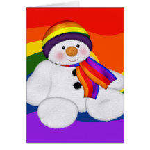 Snowman Pride Greeting Card