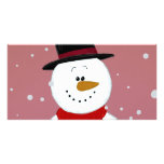 Snowman - Red photo cards