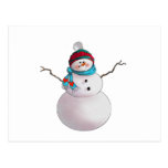 SNOWMAN, SCARF & STOCKING CAP by SHARON SHARPE Post Card