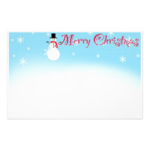 Snowman Stationary Stationery Paper