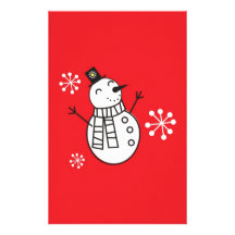 Snowman Stationery Design
