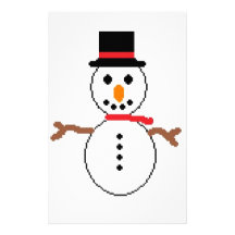 snowman stationery design
