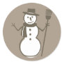 Snowman, Taupe Stickers