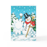 Snowman Throwing a Snowball Winter Fun Splat! cards