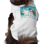 Snowman Throwing a Snowball Winter Fun Splat! pet clothing