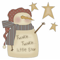 Snowman Twinkle Little Star Ornament Photo Cut Out