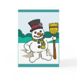 Snowman with Broom cards