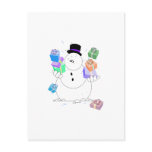 Snowman With Gifts postcards