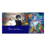 SNOWMAN WITH TOYS, white blue yellow photo cards