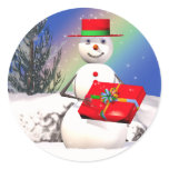 Snowman's Present stickers