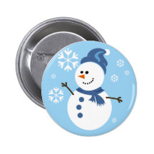 Snowmen and Snowflakes Button