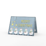 Snowmen and Stars X-Mas Greeting Card