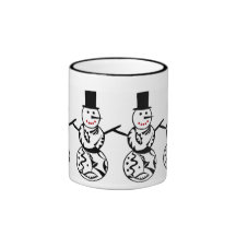 Snowmen - hand drawn artwork mugs