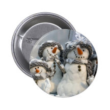 Snowmen Pinback Button