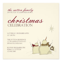 Snowmen & Star · Christmas Invitation