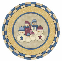 Snowmen Stars Ornament Acrylic Cut Out