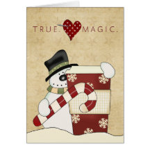 Snowmen with coffee cards