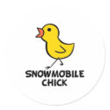 Snowmobile Chick Sticker