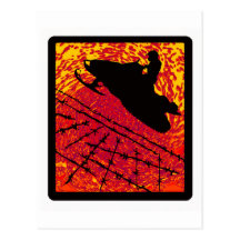 SNOWMOBILE NO BOUNDARIES POST CARDS