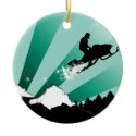 snowmobile trail ornaments
