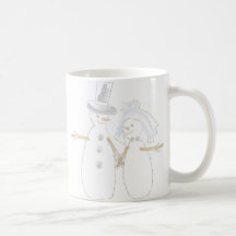 Snowpeople Bride and Groom Mug