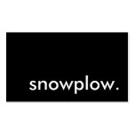 snowplow. business card template