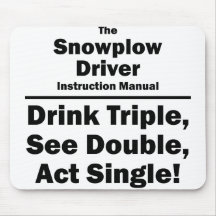 snowplow driver mouse pads