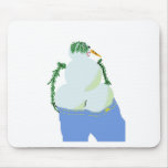 snowwoman w butt in jeans mousepads