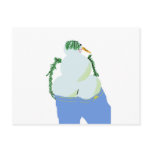 snowwoman w butt in jeans postcards