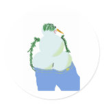 snowwoman w butt in jeans stickers