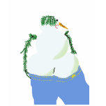 snowwoman w butt in jeans t-shirts