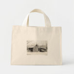 Snowy Barn Canvas Bag