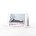 Snowy Barn Christmas 2 cards