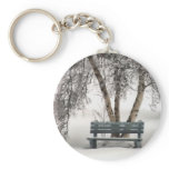 Snowy Bench Keychain