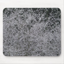 Snowy Branches Mouse Pad